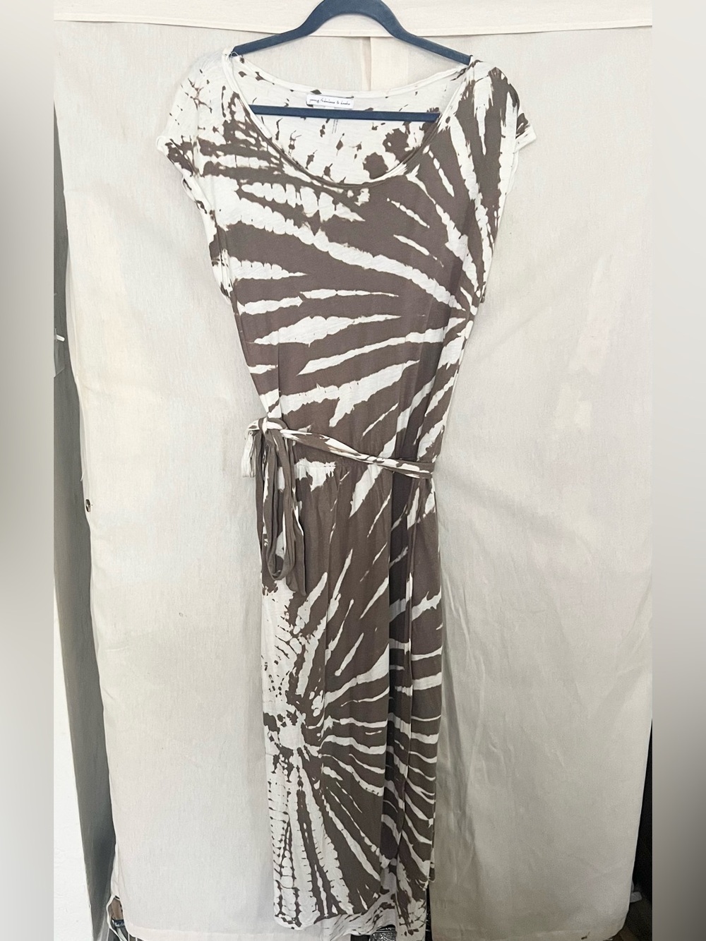 Young Fabulous & Broke Tie Dye Faux Wrap Midi Dress Size Medium